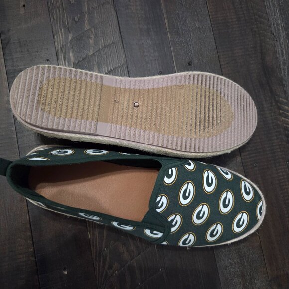 Green Bay Packers Women's Canvas Espadrille Flat - Picture 5 of 6
